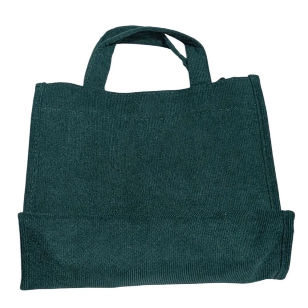 LETU Green Corduroy Tote Bag Adjustable Shoulder Strap Carry Strap Travel Bag - Picture 3 of 16